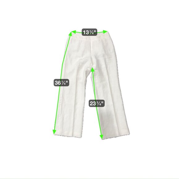 Talbots Petites Womens Irish Linen Straight Leg Lightweight Pants Size 6 Classic - Picture 7 of 9